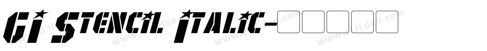 GI Stencil Italic字体转换